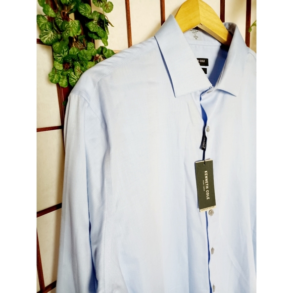 Kenneth Cole Slim Fit Stretch Non-Iron Dress Shirt - Picture 5 of 11